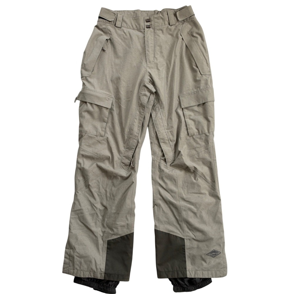 Columbia Titanium Ski Pants Mens Large Gray Omni-Tech Snow Cargo Pants Good